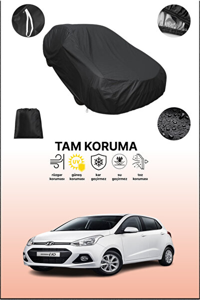 dokaca Black Hyundai I10 2 Compatible Car Cover, Protective Cover, Auto Tarpa...