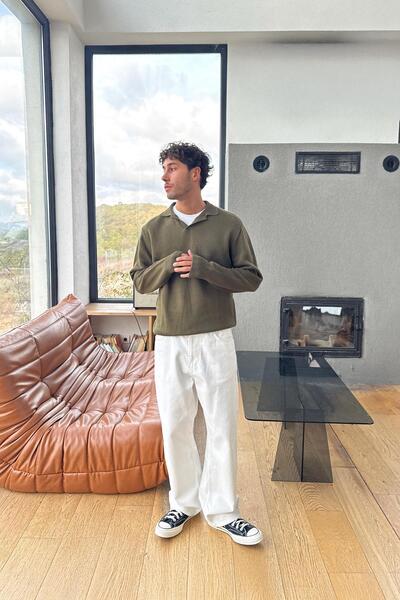 Flaw Wear V-Neck Knitwear Sweater