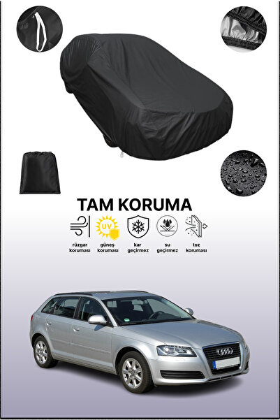 dokaca غطاء سيارة متوافق مع أودي A3 سبورتباك 2008 - 2011 باللون الأسود، غطاء واقي، غطاء سيارة