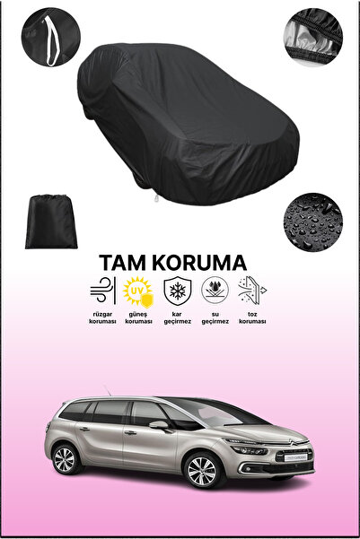 dokaca غطاء سيارة متوافق مع سيتروين جراند سي4 بيكاسو 2016 - 2021، غطاء واقي، غطاء سيارة أسود