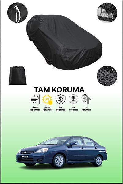 dokaca غطاء سيارة متوافق مع سيارة سوزوكي ليانا سيدان 1 باللون الأسود، غطاء وا...