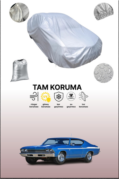 dokaca غطاء سيارة رمادي متوافق مع شيفروليه شيفيل سوبر سبورت 1969 - 1977، غطاء سيارة، غطاء واقي