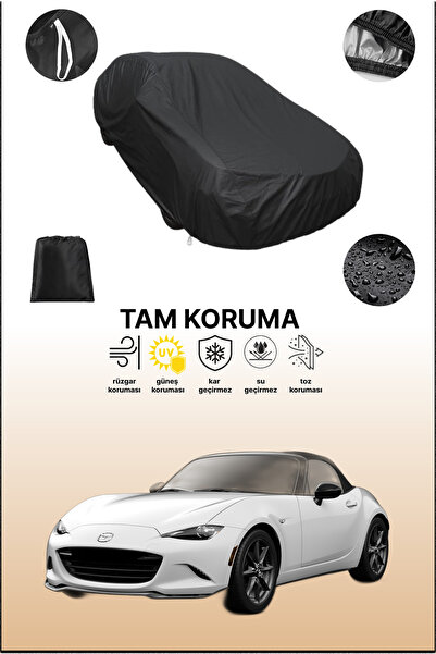 dokaca غطاء سيارة متوافق مع مازدا MX-5 4 باللون الأسود، غطاء واقي، غطاء سيارة