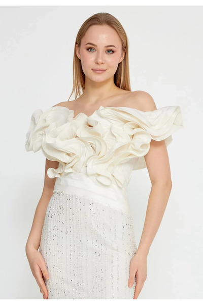 1way فستان طويل اوف شولدر