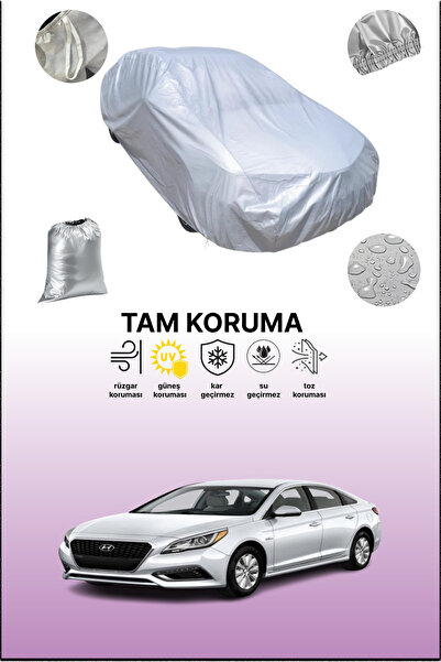 dokaca غطاء سيارة رمادي متوافق مع هيونداي سوناتا هايبرد 2015 - 2017، غطاء سيارة، غطاء واقي