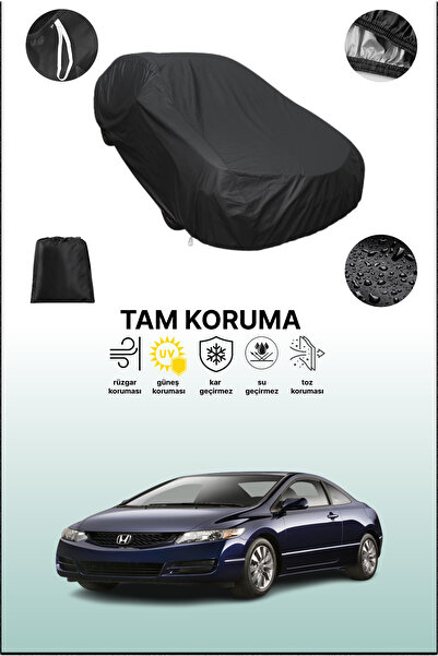 dokaca غطاء سيارة متوافق مع هوندا سيفيك 8 كوبيه باللون الأسود، غطاء واقي، غطاء سيارة