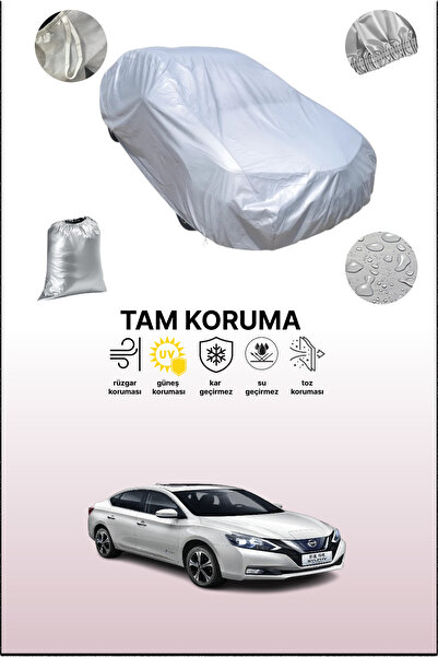 dokaca غطاء سيارة رمادي متوافق مع نيسان سيلفي الكهربائية، غطاء سيارة، غطاء واقي