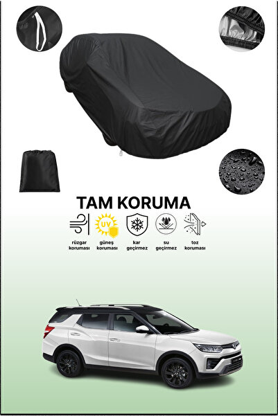 dokaca غطاء سيارة أسود متوافق مع سانغ يونغ تيفولي جراند، غطاء واقي، غطاء سيارة