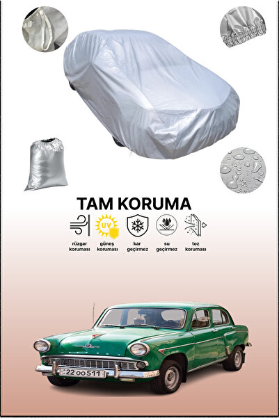 dokaca غطاء سيارة متوافق مع موسكفيتش 407 باللون الرمادي، غطاء سيارة، غطاء واقي