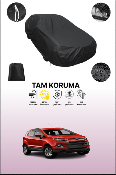 dokaca غطاء سيارة متوافق مع فورد إيكوسبورت 2013 - 2017 باللون الأسود، غطاء وا...