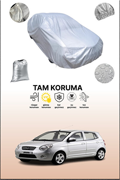 dokaca غطاء سيارة رمادي متوافق مع كيا بيكانتو 2007 - 2011، غطاء سيارة، غطاء واقي