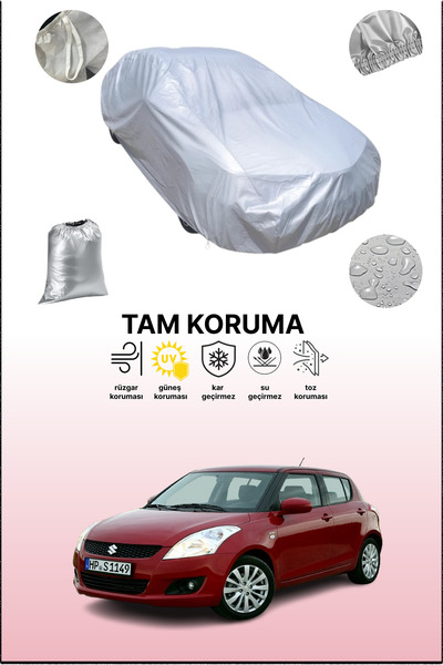 dokaca غطاء سيارة رمادي متوافق مع سوزوكي سويفت 5 أبواب 2010 - 2014، غطاء سيار...