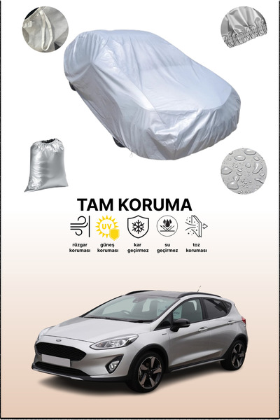 dokaca غطاء سيارة رمادي متوافق مع فورد فييستا أكتيف 8، غطاء سيارة، غطاء واقي