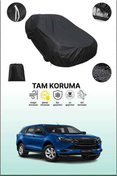 dokaca غطاء سيارة أسود متوافق مع إيسوزو Mu-X، غطاء واقي، غطاء سيارة