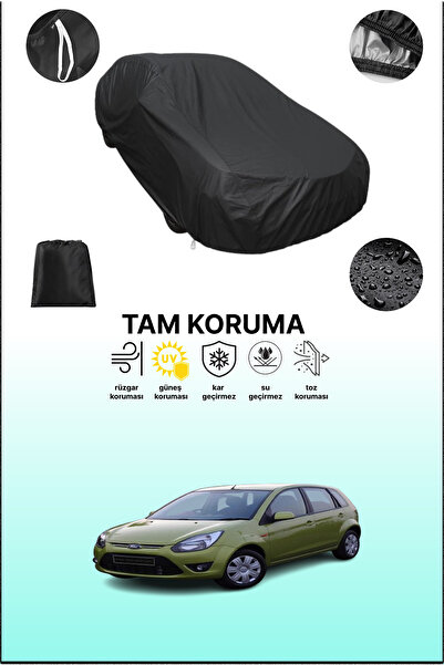 dokaca غطاء سيارة متوافق مع فورد فيجو 1 باللون الأسود، غطاء واقي، غطاء سيارة