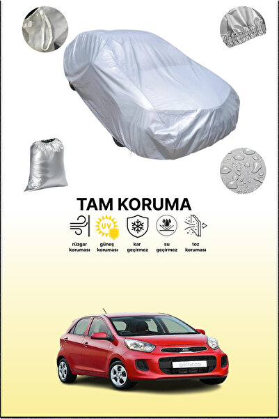 dokaca غطاء سيارة رمادي متوافق مع كيا بيكانتو 5 أبواب 2015 - 2017، غطاء سيارة...