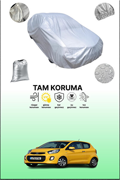 dokaca غطاء سيارة رمادي متوافق مع كيا بيكانتو 3 أبواب 2015 - 2017، غطاء سيارة...