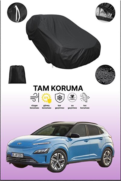 dokaca غطاء سيارة متوافق مع هيونداي كونا 1 باللون الأسود، غطاء واقي، غطاء سيارة