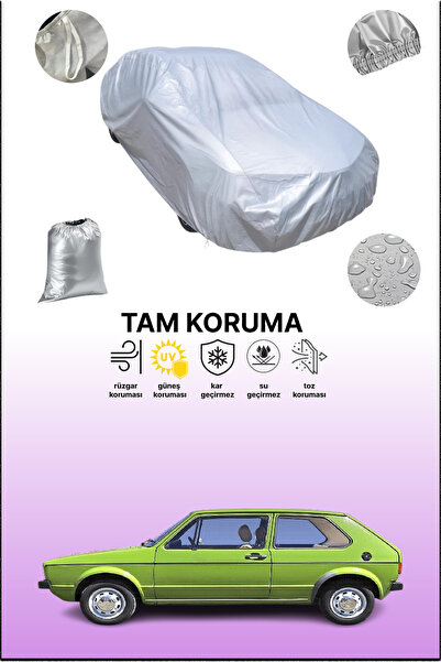 dokaca غطاء سيارة رمادي متوافق مع فولكس فاجن جولف I ثلاثي الأبواب 1974 - 1983...