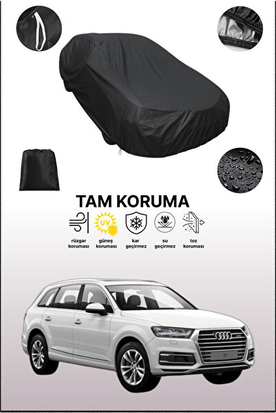 dokaca Black Audi Q7 Compatible Car Cover, Protective Cover, Auto Tarpaulin