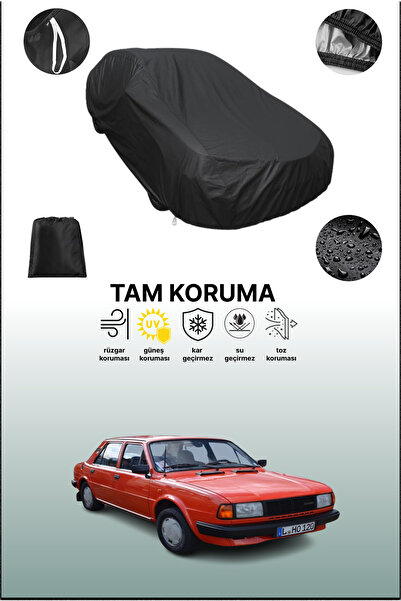 dokaca غطاء سيارة متوافق مع سيارة سكودا 130 باللون الأسود، غطاء واقي، غطاء سيارة