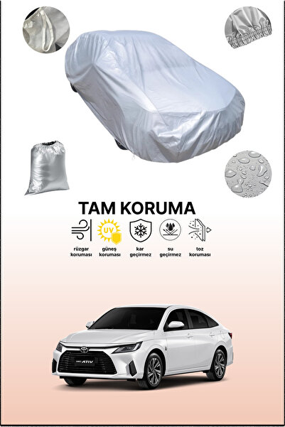 dokaca غطاء سيارة رمادي متوافق مع تويوتا ياريس أتيف، غطاء سيارة، غطاء واقي