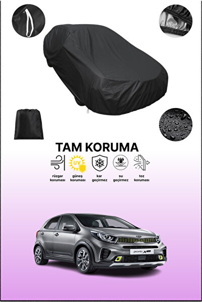 dokaca غطاء سيارة متوافق مع كيا بيكانتو X-Line 2017 - 2021، غطاء واقي، غطاء سيارة أسود
