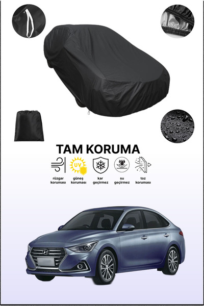 dokaca غطاء سيارة متوافق مع هيونداي سيليستا باللون الأسود، غطاء واقي، غطاء سيارة