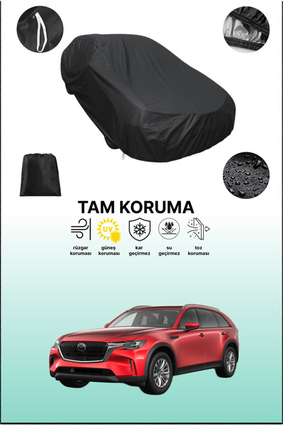 dokaca غطاء سيارة متوافق مع مازدا Cx-90 باللون الأسود، غطاء واقي، غطاء سيارة