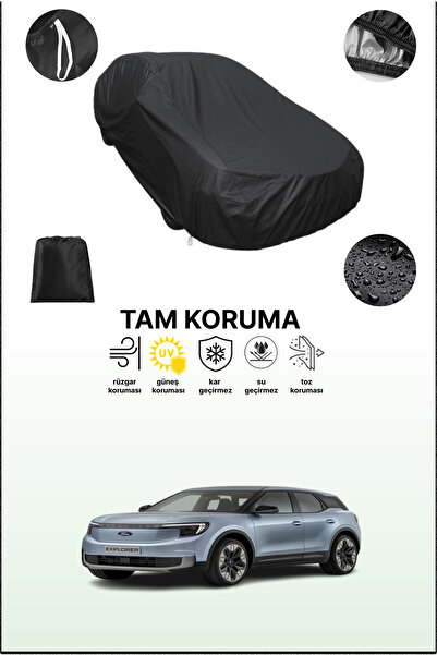 dokaca غطاء سيارة فورد إكسبلورر أسود متوافق مع السيارات الكهربائية، غطاء واقي...