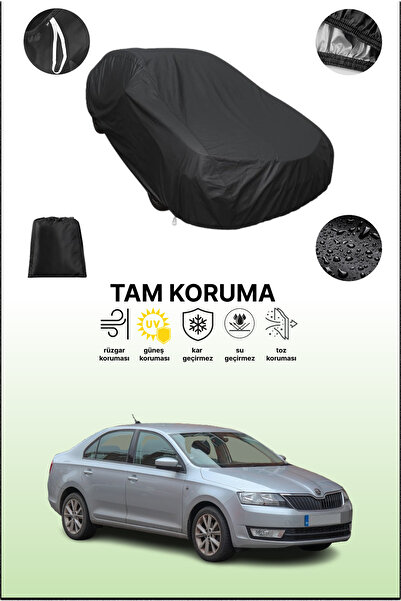 dokaca غطاء سيارة متوافق مع سيارة سكودا رابيد 2012 - 2021 باللون الأسود، غطاء...