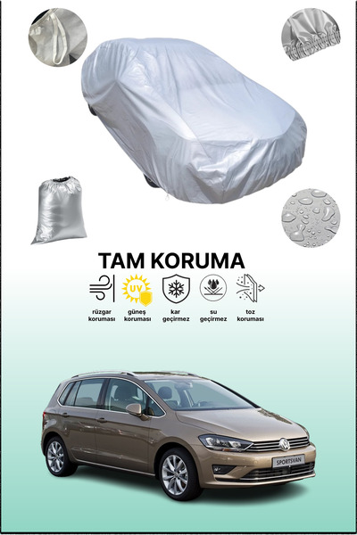 dokaca غطاء سيارة رمادي متوافق مع فولكس فاجن جولف سبورتسفان 2017 - 2021، غطاء سيارة، غطاء واقي