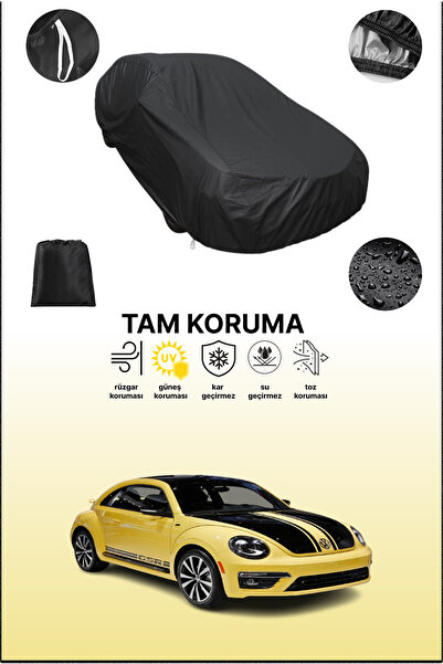 dokaca غطاء سيارة متوافق مع فولكس فاجن بيتل جي إس آر 2013 - 2014، أسود اللون،...