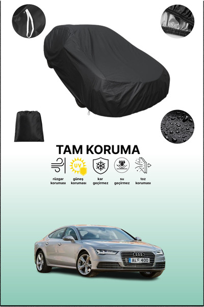 dokaca غطاء سيارة متوافق مع أودي A7 سبورتباك 2014 - 2017، غطاء واقي، غطاء سيارة أسود