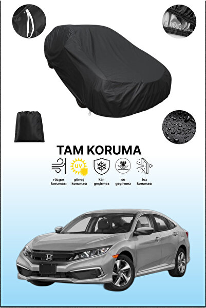 dokaca غطاء سيارة متوافق مع سيارة هوندا سيفيك 10 سيدان باللون الأسود، غطاء واقي، غطاء سيارة