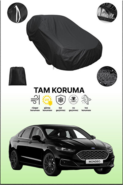 dokaca غطاء سيارة متوافق مع سيارة فورد مونديو 1 سيدان باللون الأسود، غطاء واق...