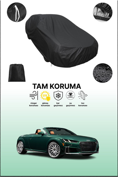 dokaca غطاء سيارة أسود متوافق مع أودي TTS رودستر، غطاء واقي، غطاء سيارة