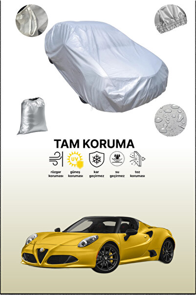 dokaca غطاء سيارة رمادي متوافق مع ألفا روميو 4c سبايدر، غطاء سيارة، غطاء واقي