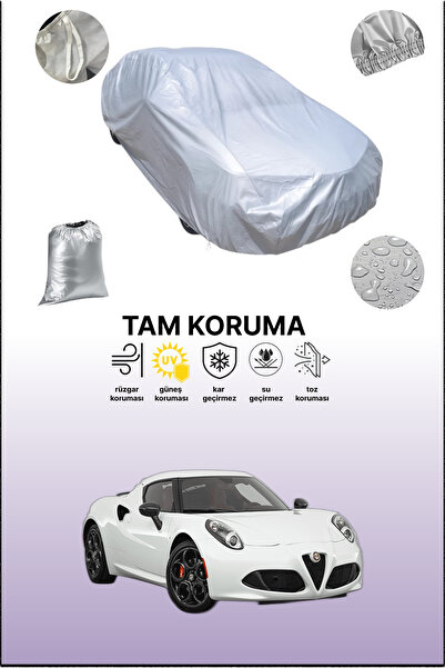 dokaca غطاء سيارة رمادي متوافق مع ألفا روميو 4C، غطاء سيارة، غطاء واقي