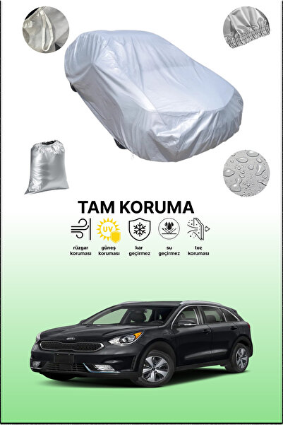 dokaca غطاء سيارة رمادي متوافق مع كيا نيرو الهجينة القابلة للشحن 2018 - 2021، غطاء سيارة، غطاء واقي