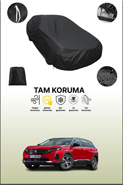 dokaca Black Peugeot 5008 2013 - 2021 Compatible Car Tarpaulin, Protective Co...