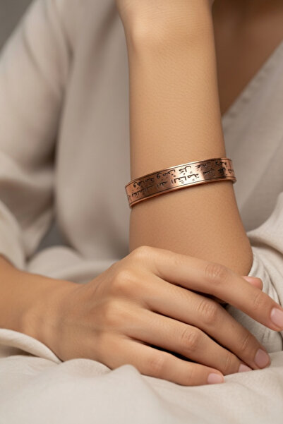 Sevilgülgünfinecrafts سوار نحاسي سميك مع دعاء العين الشريرة