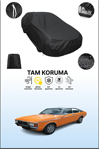 dokaca غطاء سيارة متوافق مع سيارة فورد جرانادا كوبيه باللون الأسود، غطاء حماي...