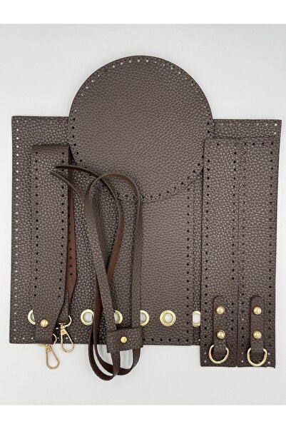 Lady Moss Alaçatı Bucket Ready-Made Bag Set (Brown)