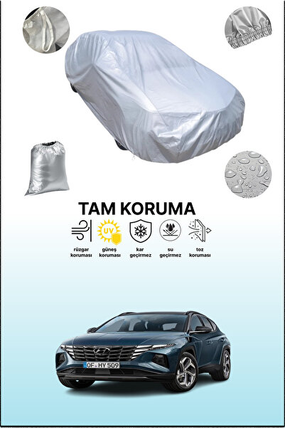 dokaca Gray Hyundai Tucson 4 Compatible Auto Tarpaulin, Car Tarpaulin, Protec...