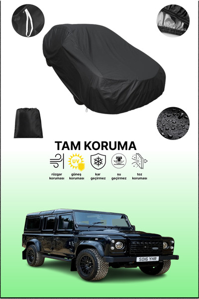 dokaca غطاء سيارة متوافق مع لاند روفر ديفندر 110 2012 - 2016، غطاء واقي، غطاء سيارة أسود