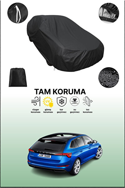 dokaca غطاء سيارة متوافق مع سيارة سكودا سكالا 2018 - 2021 باللون الأسود، غطاء...