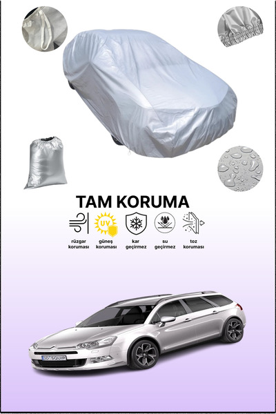 dokaca غطاء سيارة رمادي متوافق مع سيتروين سي5 كروس تورير 2014 - 2021، غطاء سي...