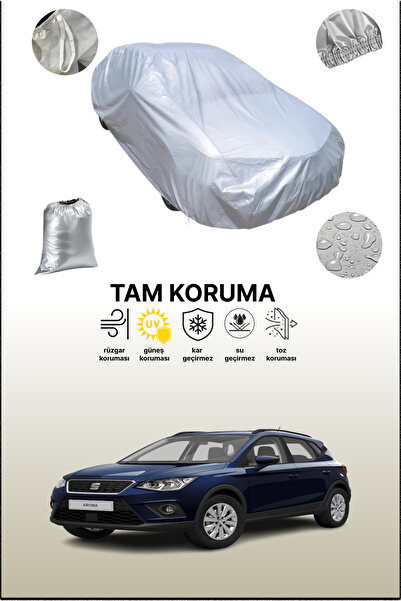 dokaca غطاء سيارة رمادي متوافق مع سيارة سيات أرونا 2017 - 2021، غطاء سيارة، غطاء حماية