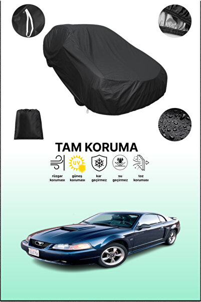 dokaca غطاء سيارة متوافق مع سيارة فورد موستانج 4 باللون الأسود، غطاء حماية، غطاء سيارة